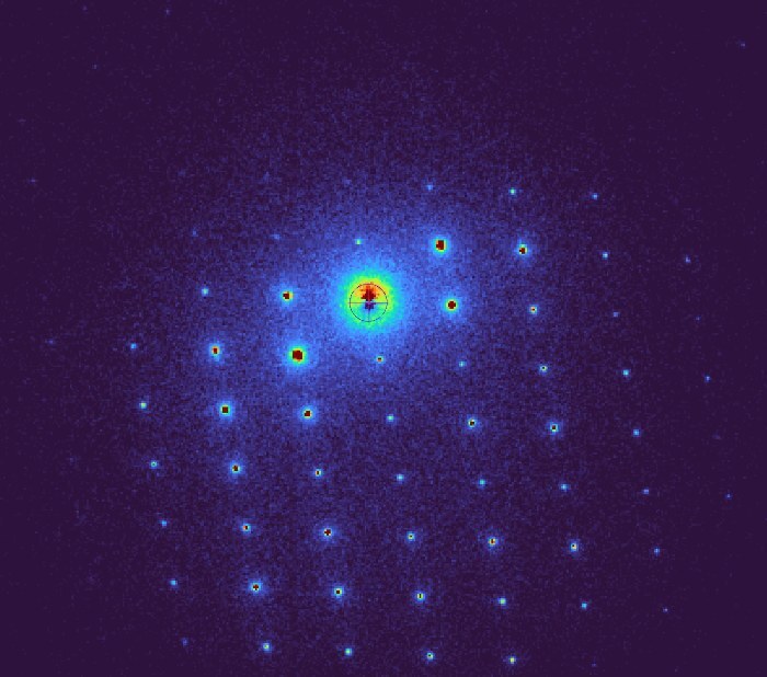 A 3D electron-diffraction pattern collected on the ED-1