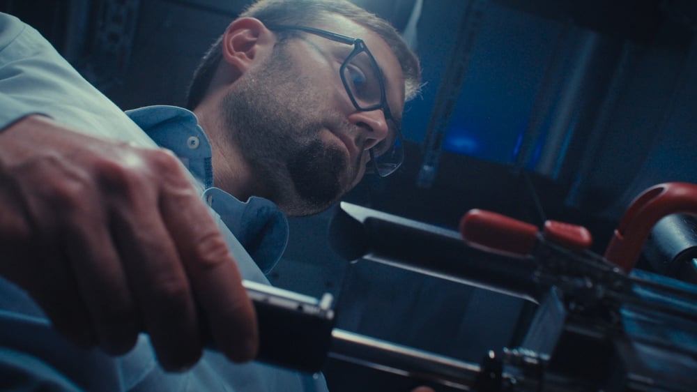 ELDICO crystallographer operating the ED-1 electron diffractometer